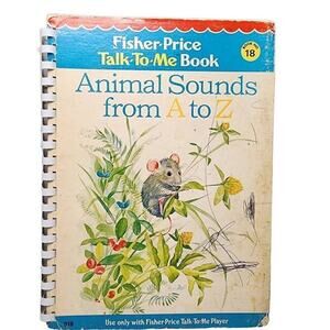 Vintage Children's Toys, 70s Fisher Price "Animal Sounds" Talk To Me Record Book